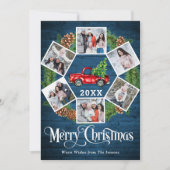 クリスマスレトロレッドファームトラックグリーティング6 PHOTO シーズンカード (正面)