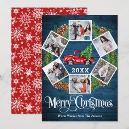 クリスマスレトロレッドファームトラックグリーティング6 PHOTO シーズンカード