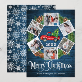 クリスマスレトロレッドファームトラックグリーティング6 PHOTO シーズンカード