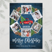 クリスマスレトロレッドファームトラックグリーティング6 PHOTO シーズンカード