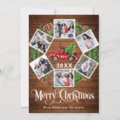クリスマスレトロレッドファームトラックグリーティング6 PHOTO シーズンカード (正面)
