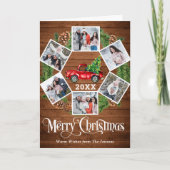 クリスマスレトロレッドファームトラックグリーティング6 PHOTO シーズンカード (正面)