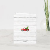 クリスマスレトロレッドファームトラックホリデーPHOTOカード シーズンカード (裏面)