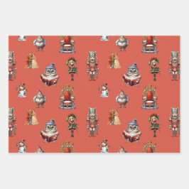 クリスマスレトロヴィンテドフェアヤコア ラッピングペーパーシート