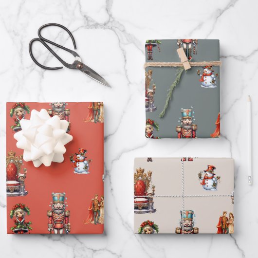 クリスマスレトロヴィンテドフェアヤコア ラッピングペーパーシート (正面)