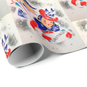 クリスマスレトロヴィンテージカップルパーティーラップ ラッピングペーパー (ロールコーナー)