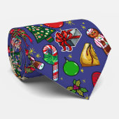 クリスマスレトロヴィンテージカラフルホリデーアート ネクタイ (ロール)