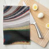 クリスマスレトロヴィンテージテクスチャ抽象芸術アートプリント キッチンタオル (四つ折り)