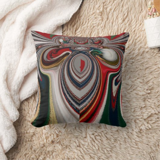 クリスマスレトロヴィンテージテクスチャ抽象芸術アートプリント クッション (ブランケット)