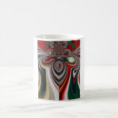 クリスマスレトロヴィンテージテクスチャ抽象芸術アートプリント コーヒーマグカップ (中央)