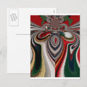 クリスマスレトロヴィンテージテクスチャ抽象芸術アートプリント シーズンポストカード (正面/裏面)