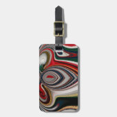 クリスマスレトロヴィンテージテクスチャ抽象芸術アートプリント ラゲッジタグ (正面縦)