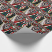 クリスマスレトロヴィンテージテクスチャ抽象芸術アートプリント ラッピングペーパー (角)