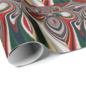 クリスマスレトロヴィンテージテクスチャ抽象芸術アートプリント ラッピングペーパー (ロールコーナー)