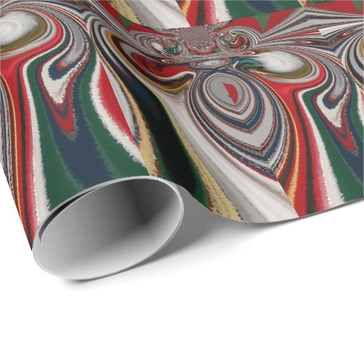 クリスマスレトロヴィンテージテクスチャ抽象芸術アートプリント ラッピングペーパー (ロールコーナー)