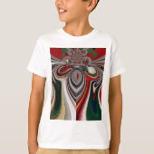 クリスマスレトロヴィンテージテクスチャ抽象芸術アートプリント Tシャツ (正面)