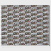 クリスマスレトロヴィンテージトレインサンタアンティーク ラッピングペーパー (フラット)