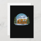 クリスマスレトロヴィンテージバケーションRvキャンプキャンパーフー 招待状 (正面/裏面)