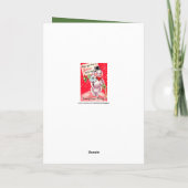 クリスマスレトロヴィンテージ雪だるま追加文字カード シーズンカード (裏面)