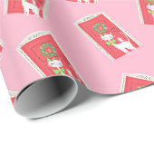 クリスマスレトロ白猫とマウス ラッピングペーパー (ロールコーナー)