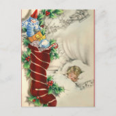 クリスマスレトロ葉書の夢を見る シーズンポストカード (正面)