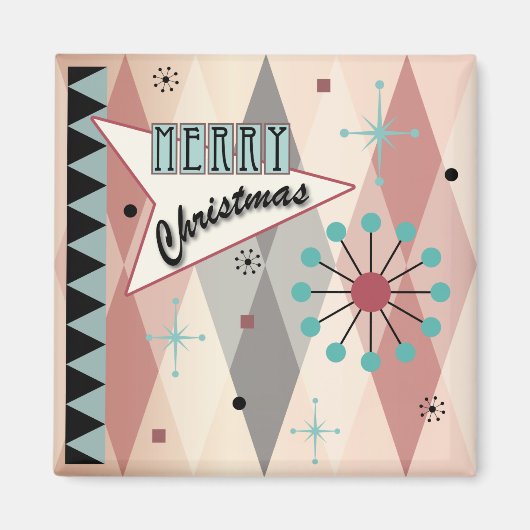 クリスマスレトロ01マグネット マグネット (正面)