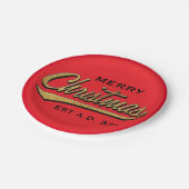 クリスマスレトロ ペーパープレート (アングル)