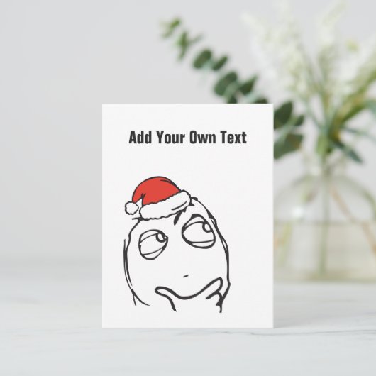 クリスマスレメイミームThinkinカスタム文字編集可能 シーズンポストカード (スタンド正面)