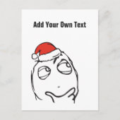 クリスマスレメイミームThinkinカスタム文字編集可能 シーズンポストカード (正面)