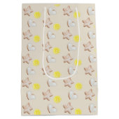 クリスマスレモンジンジャーパンの水色 ミディアムペーパーバッグ (裏面)