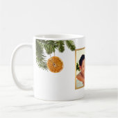 クリスマスレモンホリディフォト私たちの初めてのクリスマス コーヒーマグカップ (左)