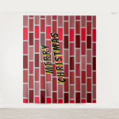 クリスマスレンガの背景 タペストリー (正面)