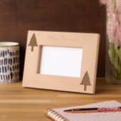 クリスマスレーザーエッチング写真枠 レーザー彫刻フレーム (左)