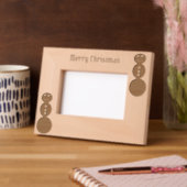 クリスマスレーザーエッチング写真枠 レーザー彫刻フレーム (左)