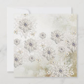 クリスマスレーススノーフレークブライダルシャワー 招待状 (裏面)