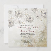クリスマスレーススノーフレークブライダルシャワー 招待状 (正面)