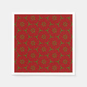 クリスマスレースパターン スタンダードカクテルナプキン (正面)