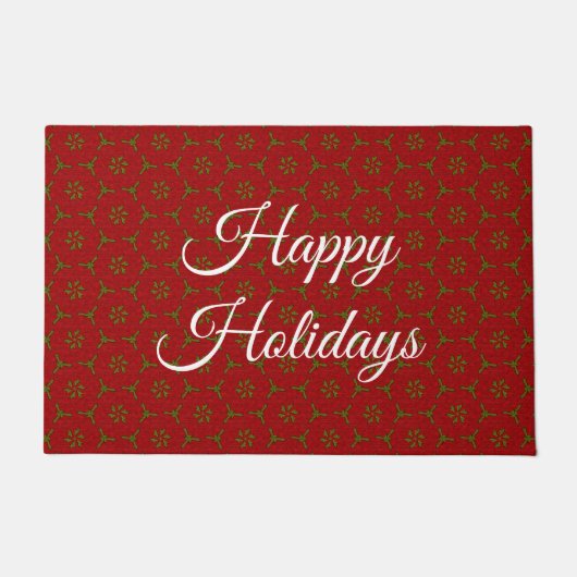 クリスマスレースパターン ドアマット (正面)