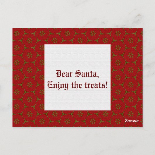 クリスマスレースパターン ポストカード (裏面)