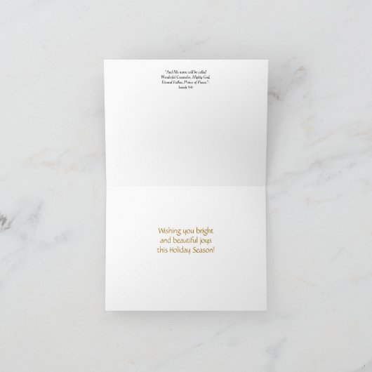 クリスマスロウソク3枚のフレイムカード シーズンカード (内部)