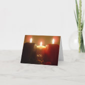 クリスマスロウソク3枚のフレイムカード シーズンカード (正面)