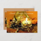 クリスマスロウソク 招待状 (正面/裏面)