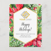 クリスマスロゴのビジネス用はがき ポストカード (正面)