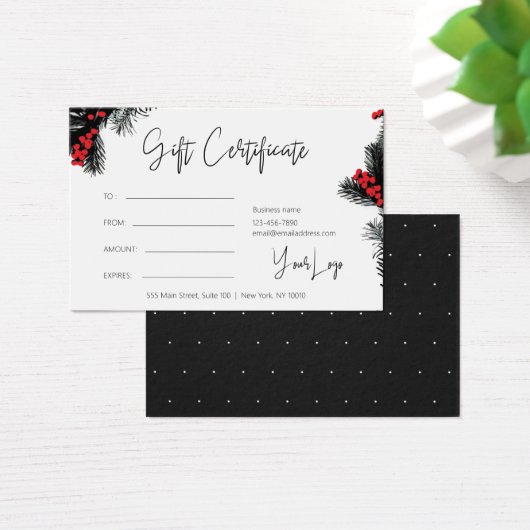 クリスマスロゴギフト券 (デスク)