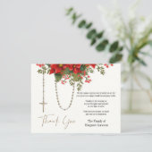 クリスマスロザリー葬儀の哀悼悔やみや弔慰 サンキューカード (スタンド正面)