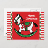 クリスマスロッキングカスタム馬 シーズンポストカード (正面/裏面)