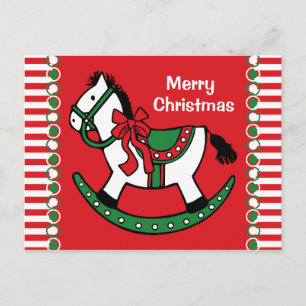 クリスマスロッキングカスタム馬 シーズンポストカード