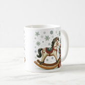 クリスマスロッキングホース コーヒーマグカップ (正面右)
