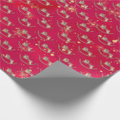 クリスマスロッキング馬包み紙 ラッピングペーパー (角)