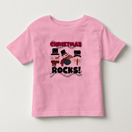 クリスマスロックTシャツとギフト トドラーTシャツ (正面)